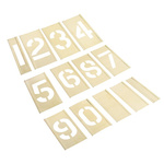 AT Brown 13 Piece Brass Stencil Numbers, 51mm Character Height