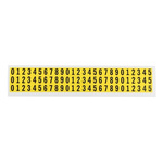 RS PRO Black Self Adhesive Numbers, 9.5mm Character Height