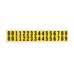 RS PRO Black Self Adhesive Numbers, 15.9mm Character Height