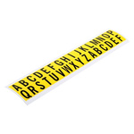 RS PRO Black Self Adhesive Letters, 15.9mm Character Height