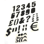 RS PRO Black Self Adhesive Numbers, 100mm Character Height