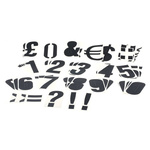 RS PRO Black Self Adhesive Numbers, 125mm Character Height