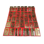 AT Brown 105 Piece Brass Stencil Letters & Numbers, 51mm Character Height