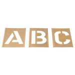 AT Brown 30 Piece Brass Stencil Letters, 76mm Character Height