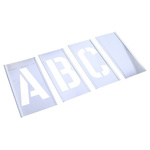 AT Brown 30 Piece Zinc Stencil Letters, 102mm Character Height
