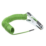 5m Coiled ESD Static Grounding Clamp, 40mm Jaw Opening