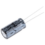 RS PRO 2200μF Aluminium Electrolytic Capacitor 16V dc, Radial, Through Hole