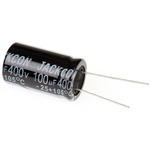 RS PRO 100μF Aluminium Electrolytic Capacitor 400V dc, Radial, Through Hole