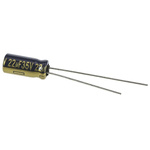Panasonic 22μF Aluminium Electrolytic Capacitor 35V dc, Radial, Through Hole - EEUFC1V220