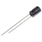 RS PRO 100μF Aluminium Electrolytic Capacitor 6.3V dc, Radial, Through Hole