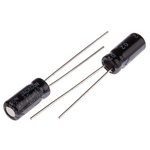 RS PRO 22μF Aluminium Electrolytic Capacitor 10V dc, Radial, Through Hole