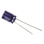 Panasonic 220μF Aluminium Electrolytic Capacitor 35V dc, Radial, Through Hole - ECA1VM221
