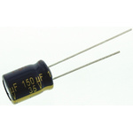 Panasonic 150μF Aluminium Electrolytic Capacitor 35V dc, Radial, Through Hole - EEUFC1V151