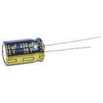 Panasonic 330μF Aluminium Electrolytic Capacitor 35V dc, Radial, Through Hole - EEUFC1V331