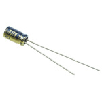 Panasonic 10μF Aluminium Electrolytic Capacitor 25V dc, Radial, Through Hole - EEAFC1E100