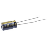 Panasonic 100μF Aluminium Electrolytic Capacitor 25V dc, Radial, Through Hole - EEUFC1E101S