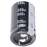 Nichicon 220μF Aluminium Electrolytic Capacitor 400V dc, Snap-In - LGU2G221MELA