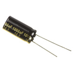 Panasonic 1000μF Aluminium Electrolytic Capacitor 16V dc, Radial, Through Hole - EEUFM1C102