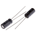 RS PRO 22μF Aluminium Electrolytic Capacitor 35V dc, Radial, Through Hole