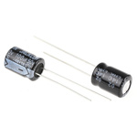RS PRO 100μF Aluminium Electrolytic Capacitor 50V dc, Radial, Through Hole