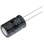 RS PRO 47μF Aluminium Electrolytic Capacitor 160V dc, Radial, Through Hole