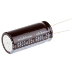 Nichicon 6800μF Aluminium Electrolytic Capacitor 25V dc, Radial, Through Hole - UPW1E682MHD