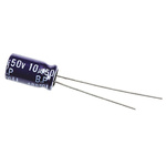 Panasonic 10μF Aluminium Electrolytic Capacitor 50V dc, Radial, Through Hole - ECEA1HN100U