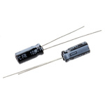 Panasonic 100μF Aluminium Electrolytic Capacitor 16V dc, Radial, Through Hole - EEUFR1C101