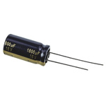 Panasonic 1800μF Aluminium Electrolytic Capacitor 16V dc, Radial, Through Hole - EEUFC1C182