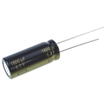 Panasonic 1800μF Aluminium Electrolytic Capacitor 6.3V dc, Radial, Through Hole - EEUFC0J182