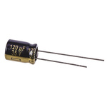 Panasonic 120μF Aluminium Electrolytic Capacitor 35V dc, Radial, Through Hole - EEUFC1V121