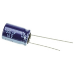 Panasonic 1000μF Aluminium Electrolytic Capacitor 16V dc, Radial, Through Hole - ECA1CM102