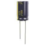 Panasonic 680μF Aluminium Electrolytic Capacitor 63V dc, Radial, Through Hole - EEUFC1J681