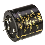KEMET 10000μF Aluminium Electrolytic Capacitor 63V dc, Snap-In - ALC10C103EC063