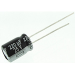 Panasonic 220μF Aluminium Electrolytic Capacitor 25V dc, Radial, Through Hole - ECA1EHG221