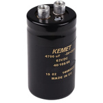 KEMET 22000μF Aluminium Electrolytic Capacitor 63V dc, Screw Terminal - ALS40A223KF063