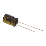 Panasonic 220μF Aluminium Electrolytic Capacitor 16V dc, Radial, Through Hole - EEUFC1C221
