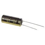Panasonic 1200μF Aluminium Electrolytic Capacitor 16V dc, Radial, Through Hole - EEUFM1C122L
