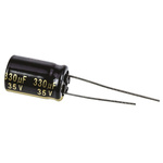 Panasonic 330μF Aluminium Electrolytic Capacitor 35V dc, Radial, Through Hole - EEUFM1V331