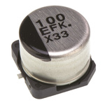 Panasonic 100μF Aluminium Electrolytic Capacitor 25V dc, Surface Mount - EEEFK1E101P
