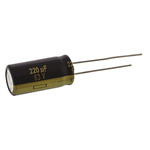 Panasonic 220μF Aluminium Electrolytic Capacitor 63V dc, Radial, Through Hole - EEUFC1J221X