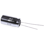 Panasonic 22μF Aluminium Electrolytic Capacitor 400V dc, Radial, Through Hole - EEUEE2G220