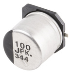 Panasonic 100μF Aluminium Electrolytic Capacitor 63V dc, Surface Mount - EEEFK1J101P