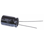 Panasonic 2200μF Aluminium Electrolytic Capacitor 16V dc, Radial, Through Hole - EEUFR1C222