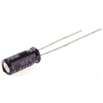 Nichicon 10μF Aluminium Electrolytic Capacitor 16V dc, Radial, Through Hole - UPW1C100MDD