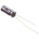 Nichicon 10μF Aluminium Electrolytic Capacitor 63V dc, Radial, Through Hole - UPW1J100MDD