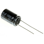 Panasonic 1000μF Aluminium Electrolytic Capacitor 10V dc, Radial, Through Hole - EEUFR1A102