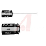 Nichicon 22μF Aluminium Electrolytic Capacitor 25V dc, Radial, Through Hole - UPW1E220MDD6