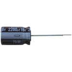 Nichicon 2200μF Aluminium Electrolytic Capacitor 10V dc, Radial, Through Hole - UPA1A222MPD