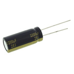 Panasonic 2200μF Aluminium Electrolytic Capacitor 25V dc, Radial, Through Hole - EEUFK1E222L